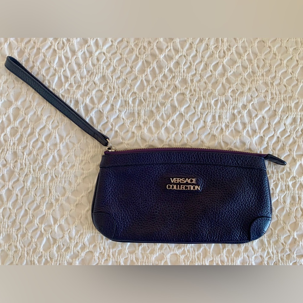 Versace Collection Purple Wristlet Clutch